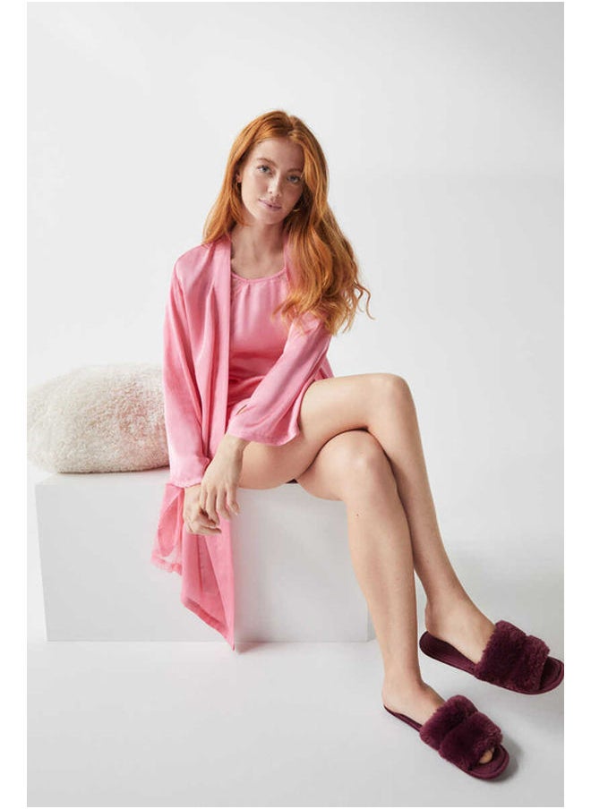 women'secret - Short Satin Lace Pajamas - Image 1