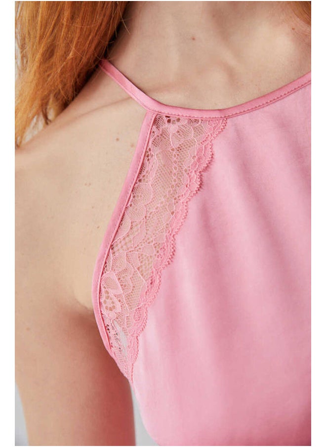 women'secret - Short Satin Lace Pajamas - Image 1