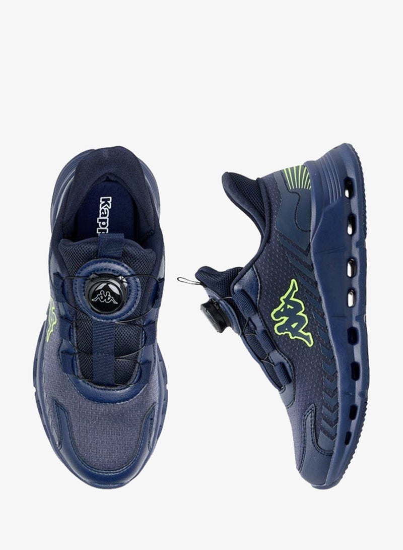 Kappa Boys' Logo Textured Sports Shoes with Rotating Buckle Closure - Image 3