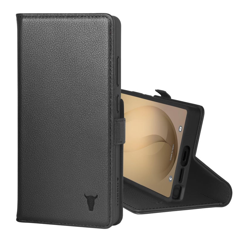 TORRO Leather Case Compatible with Samsung Galaxy S26 Ultra 5G 2026 - Premium Leather Wallet Case with Kickstand and Card Slots (Black) - Image 1