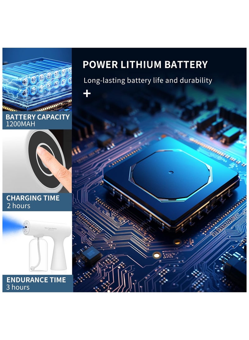 SOLARAE Handheld Humidifier, Atomizer Spraye, Rechargeable ULV Nano Sprayer, with Blue Light, Electrostatic ULV Atomizer Spraye, Electrostatic Portable Sprayer, Spray with Blue Light for Touchless Spray - Image 4