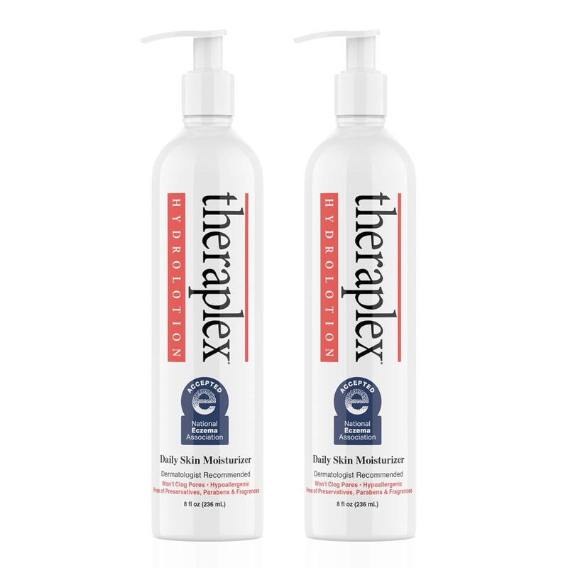 Theraplex Hydrolotion - Dermatologist-Recommended Eczema Lotion, Best Lotion for Severely Dry Skin, Body Lotion without Chemicals, Hypoallergenic, 24-Hour Hydration for Sensitive Skin 2 Pack