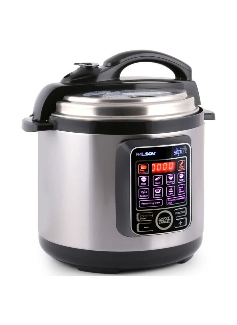 PALSON - Sapore Electric Pressure Cooker Silver 6 Litre 1000W 3 Year Warranty - Image 1