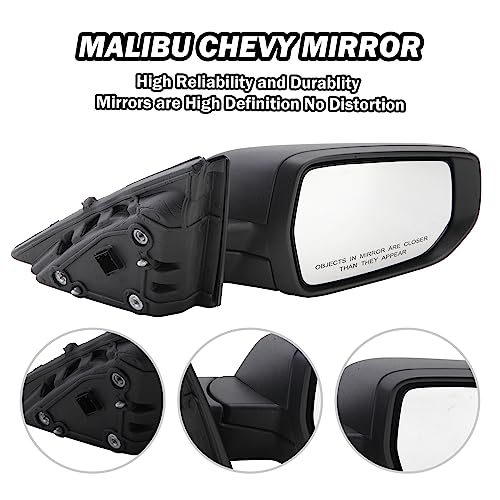 MOFOAP Passenger Side View Mirror Compatible with Chevy Malibu 2016 2017 2018 2019 2020 2021 2022 Mirrors Non Heated Without Signal Light Manual Folding Right - Image 3