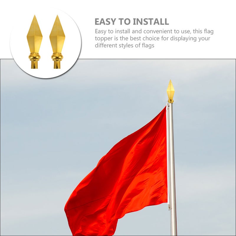 3Pcs Flagpole Topper Flag Pole Flagpole Ends Ornament Outdoor Flag Pole Decoration - Image 5