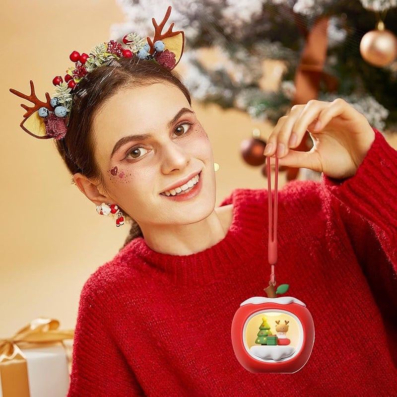 ضوء ليل شجرة عيد الميلاد، منزل فواكه ثلاثي الأبعاد، مصباح ليد قابل للشحن، لمبات طاولة السرير لتزيين غرفة النوم - Image 3