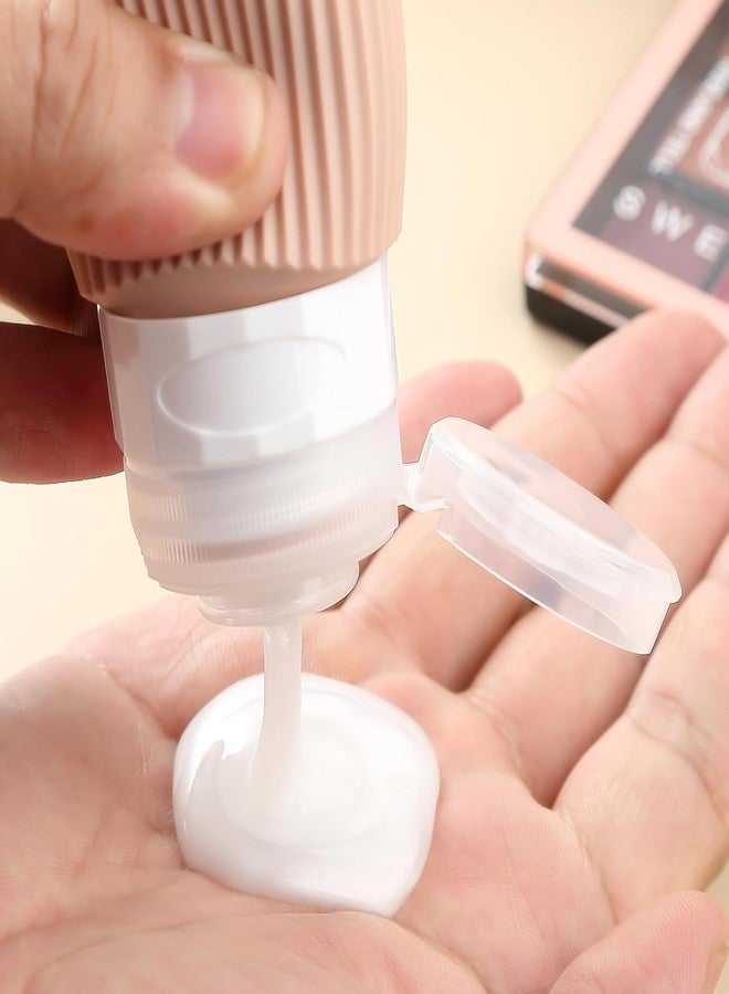 CLICKSY Travel Bottles Kit for Toiletries Organizer BPA Free 90ml Silicone Size Containers Portable Split Bottle Accessories for Conditioner Shampoo Lotion - 4 Pack, Multicolor - Image 5