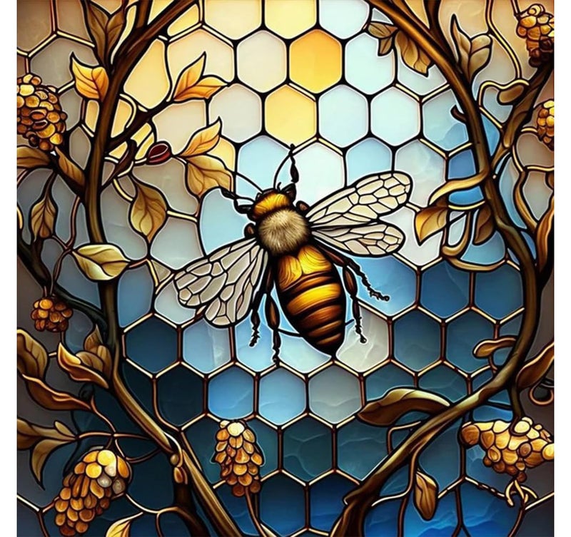Xackcme Bee Paint By Numbers For Adults - Paint By Number On Canvas Without Frame  Diy Oil Painting For Gift Home Wall Decor (16X16 Inch) - Image 1