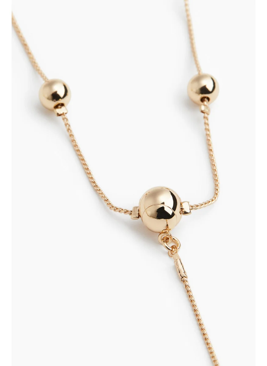 H&M Bead-Detail Lariat Necklace