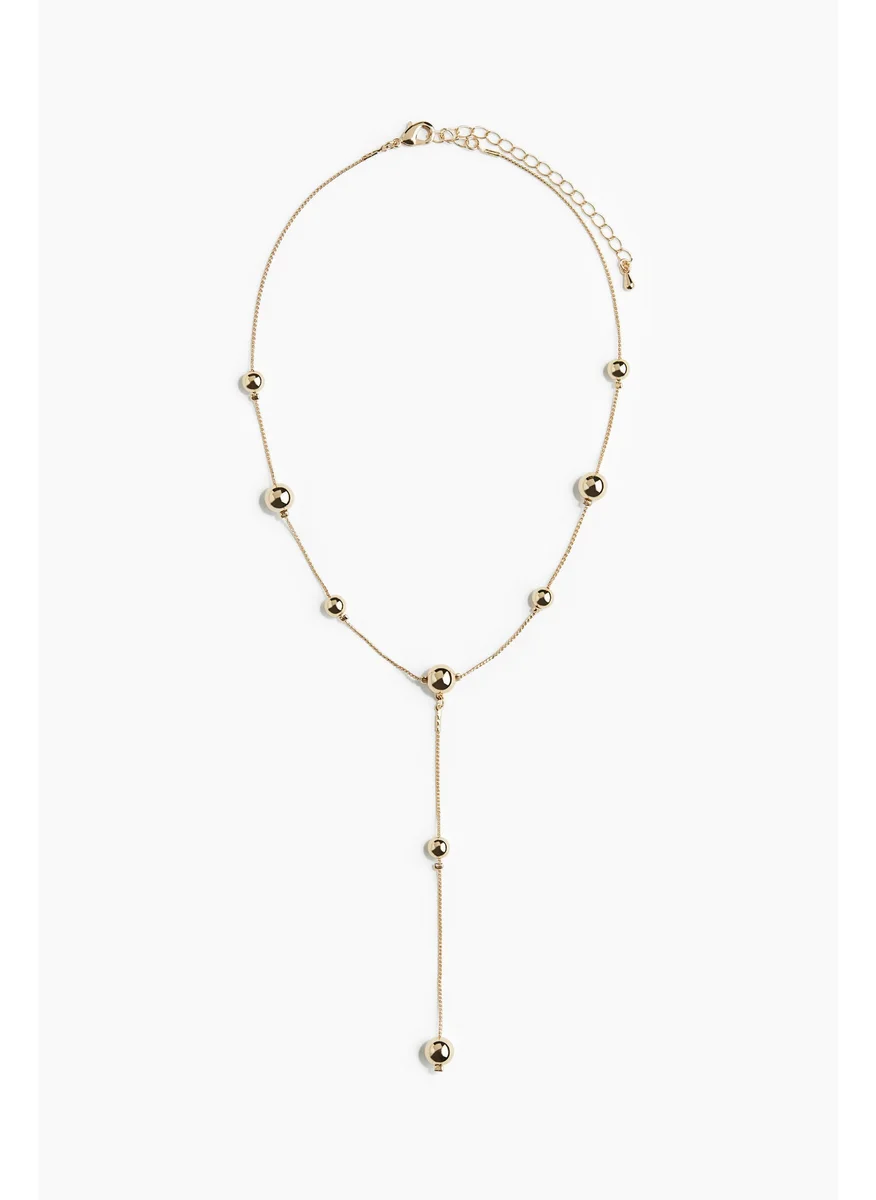 H&M Bead-Detail Lariat Necklace