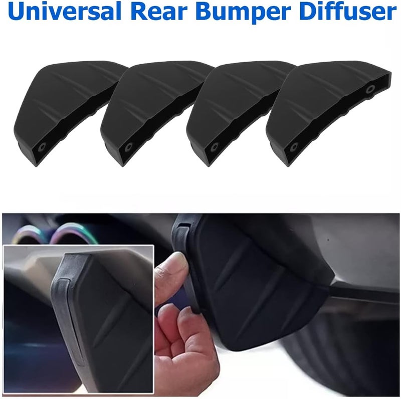 AICEL 4pcs Car Rear Bumper Diffuser Spoiler - Image 3