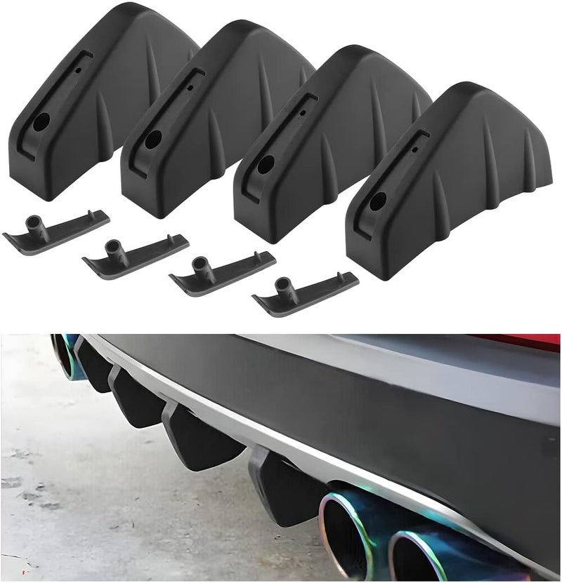AICEL 4pcs Car Rear Bumper Diffuser Spoiler - Image 1