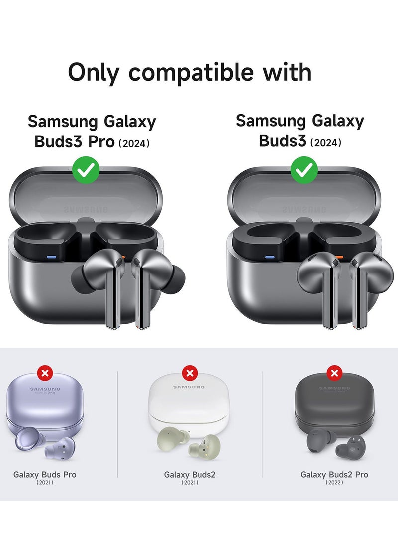 Magnetic Bumper Case for Samsung Galaxy Buds 3 Pro / Galaxy Buds 3, Rugged Shockproof Protective Covers with Carabiner & Cleaning Kit & Removal Tool, Blue