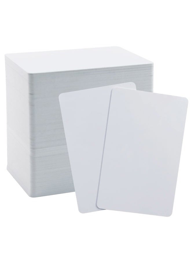 VANRA Premium Blank PVC Cards for Photo ID Badge Printers CR80 30 Mil White Plastic Card for Standard ID Cards and Identification Badges (100 Pack) - Image 1
