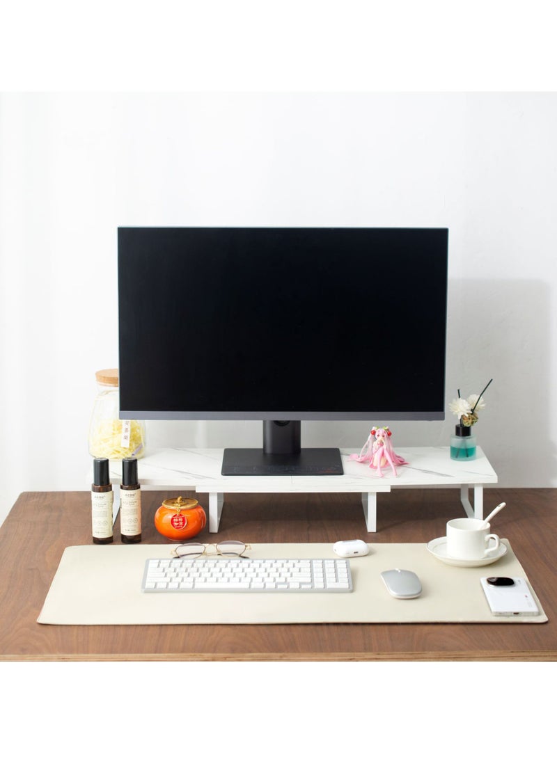 XiuWoo Wood Metal 3-Parts Separation Dual Computer Monitor Stand, Adjustable Monitor Stand Riser, Computer Stand, Desktop Organizer Stand, Home Display Stand for PC, Computer, Laptop and Printer - Image 3