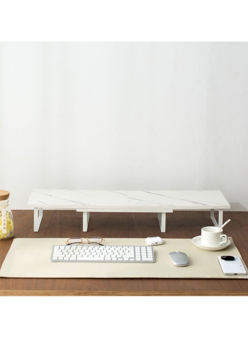 XiuWoo Wood Metal 3-Parts Separation Dual Computer Monitor Stand, Adjustable Monitor Stand Riser, Computer Stand, Desktop Organizer Stand, Home Display Stand for PC, Computer, Laptop and Printer - Image 5