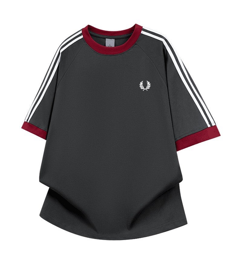FRED PERRY short sleeved T-shirt, neutral sports style, loose and casual couple style, pure cotton breathable and versatile fashionable top. - Image 2