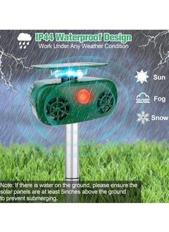 SYOSI Ultrasonic Solar Powered Animal Repeller Animal Deterrent Solar Dog Chaser Pest Animal Repellent Waterproof Outdoor Animal Repeller Protect Farm Garden Yard Repellent for Dog Cat Bird  - Image 3