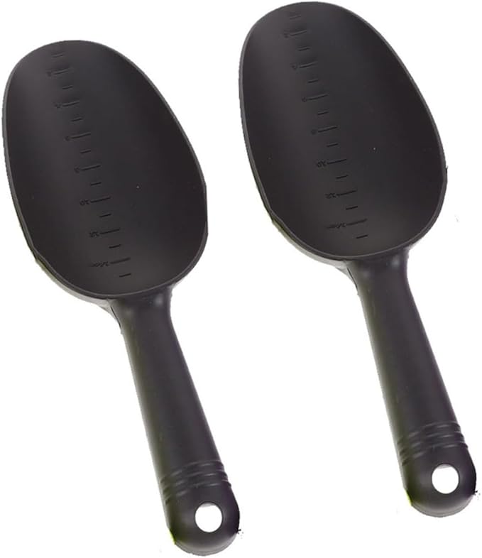 Black Plastic Garden Soil Shovel Set 2 Piece Lightweight Practical Planting Tools - Image 1