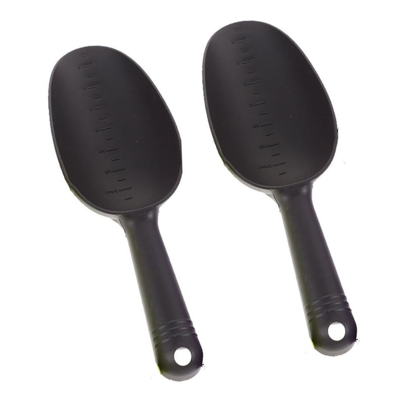 Black Plastic Garden Soil Shovel Set 2 Piece Lightweight Practical Planting Tools - Image 2