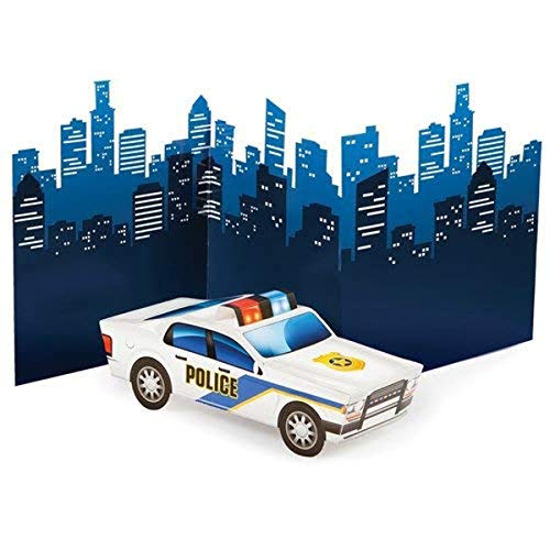 Creative Converting CENTERPIECE 3D POLICE CAR, One size, Multicolor - Image 5