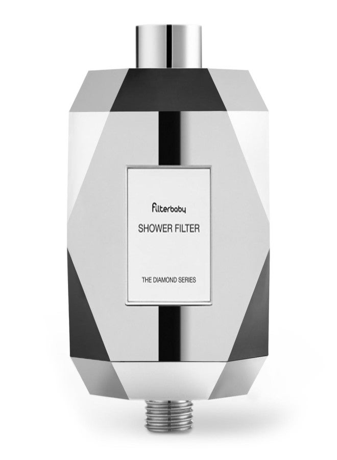Filterbaby Diamond Series Shower Filter, Expert Developed Premium Water Filter for Skin & Hair, Lab Tested to Reduce up to 99% Chlorine, Chloramine & Impurities,Eco Friendly Long Lasting Design,Chrome - Image 1