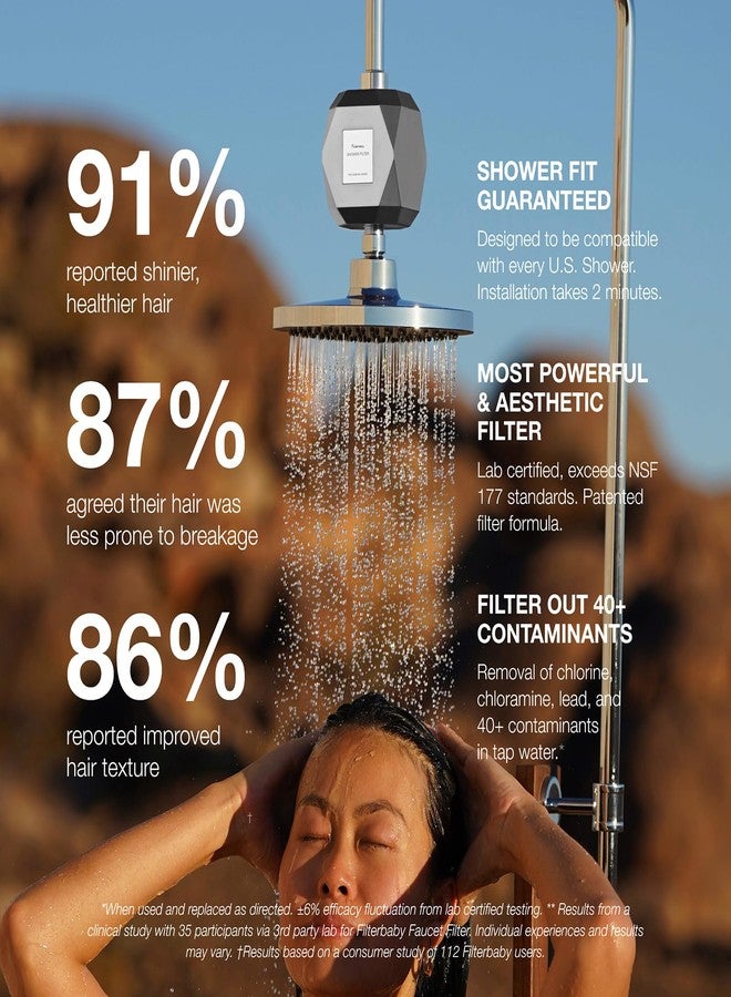 Filterbaby Diamond Series Shower Filter, Expert Developed Premium Water Filter for Skin & Hair, Lab Tested to Reduce up to 99% Chlorine, Chloramine & Impurities,Eco Friendly Long Lasting Design,Chrome - Image 4