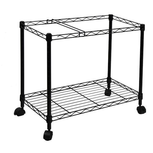 Oceanstar Portable 1-Tier Metal Rolling File Cart, Black,24 in - Image 1