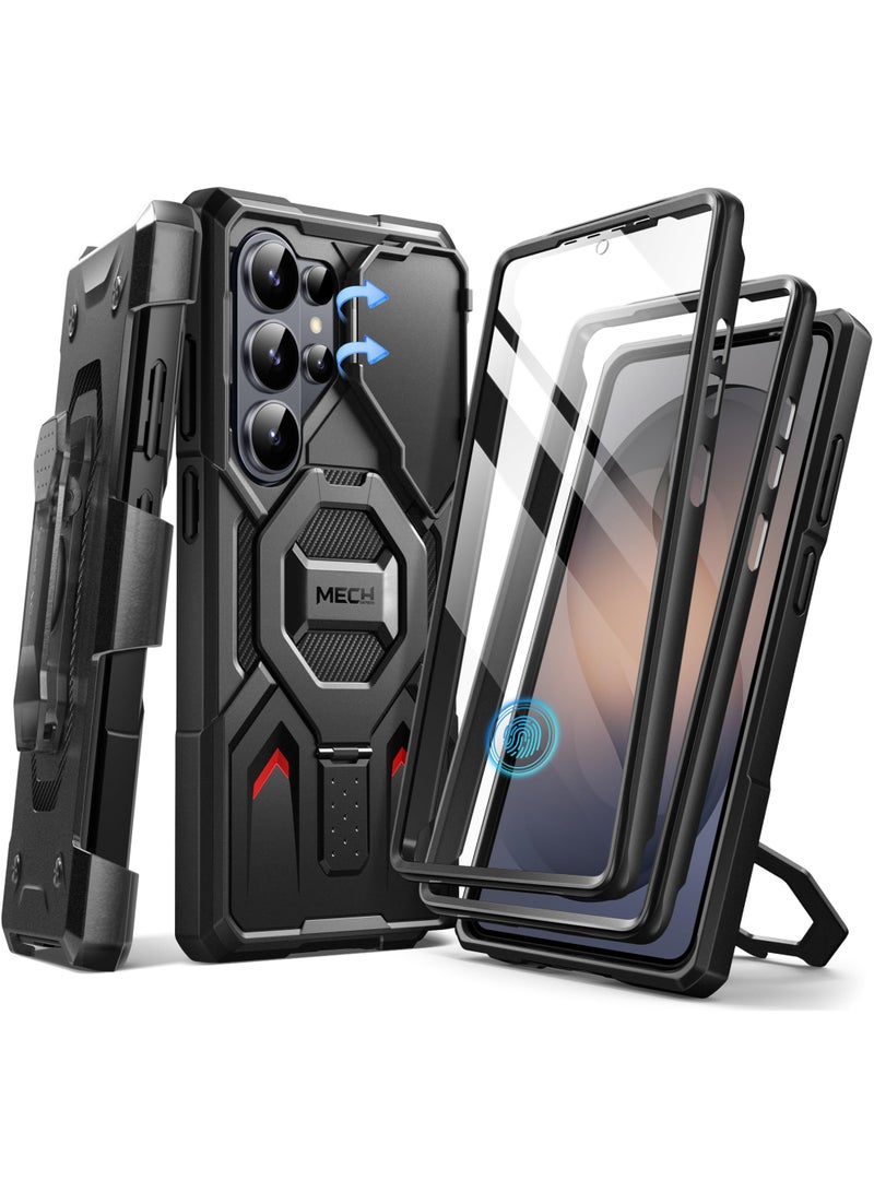 TONGATE Magnetic Stand for Samsung Galaxy S26 Ultra Case, Compatible with Magsafe, [Camera Cover & 2 Front Frames][Military Drop Protection] S26 Ultra Case Built-in Screen Protector & Belt Clip, Black - Image 1
