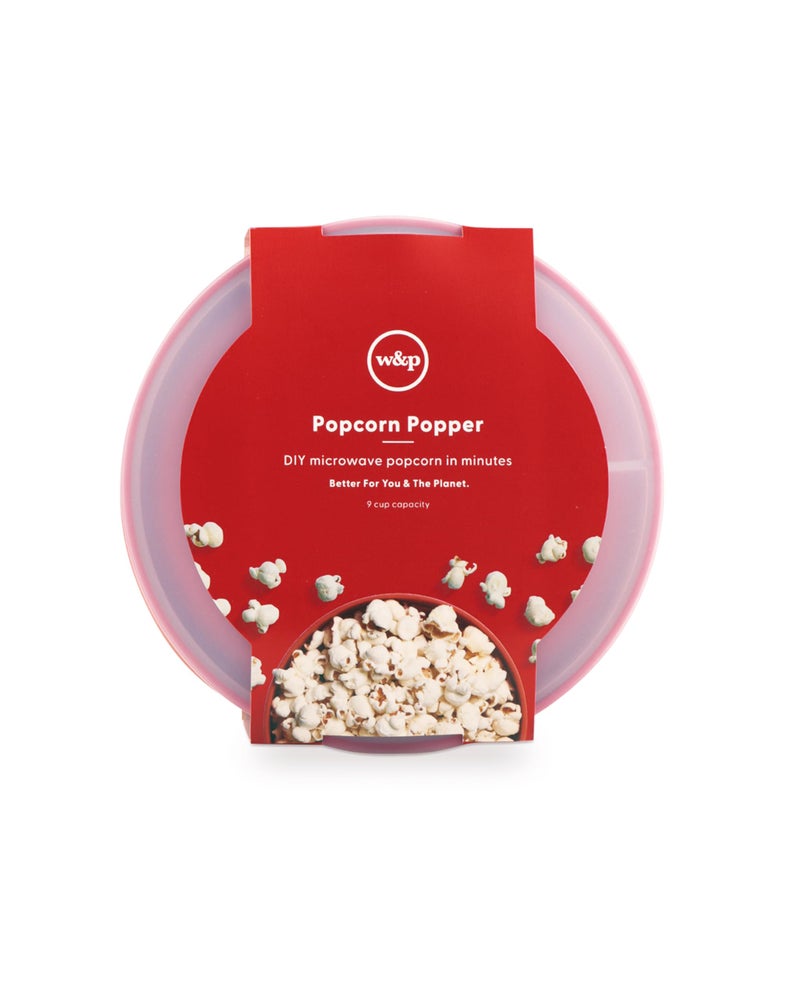WP W&P Microwave Silicone Popper Maker | Red | Collapsible Bowl w/Built in Measuring, BPA, Eco-Friendly, Waste Free, 9.3 Cups of Popped Popcorn - Image 3
