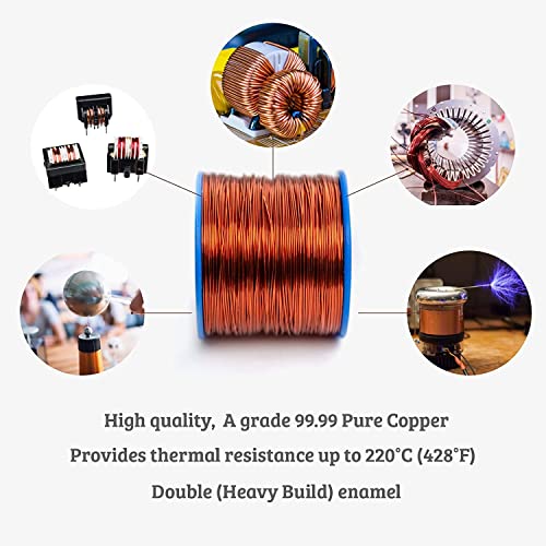 Glopro 50Mtr Enameled Copper Wire 30 Gauge / 0.315mm for Electrical Winding Science Projects Crafts - Image 3