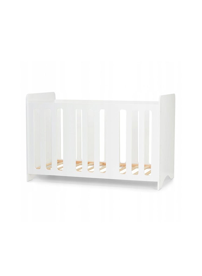 Kinderkraft Stello Wooden Cot White  - Image 2