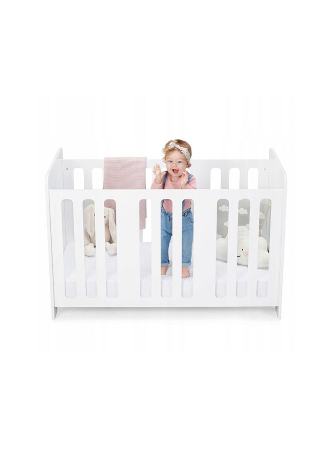 Kinderkraft Stello Wooden Cot White  - Image 5