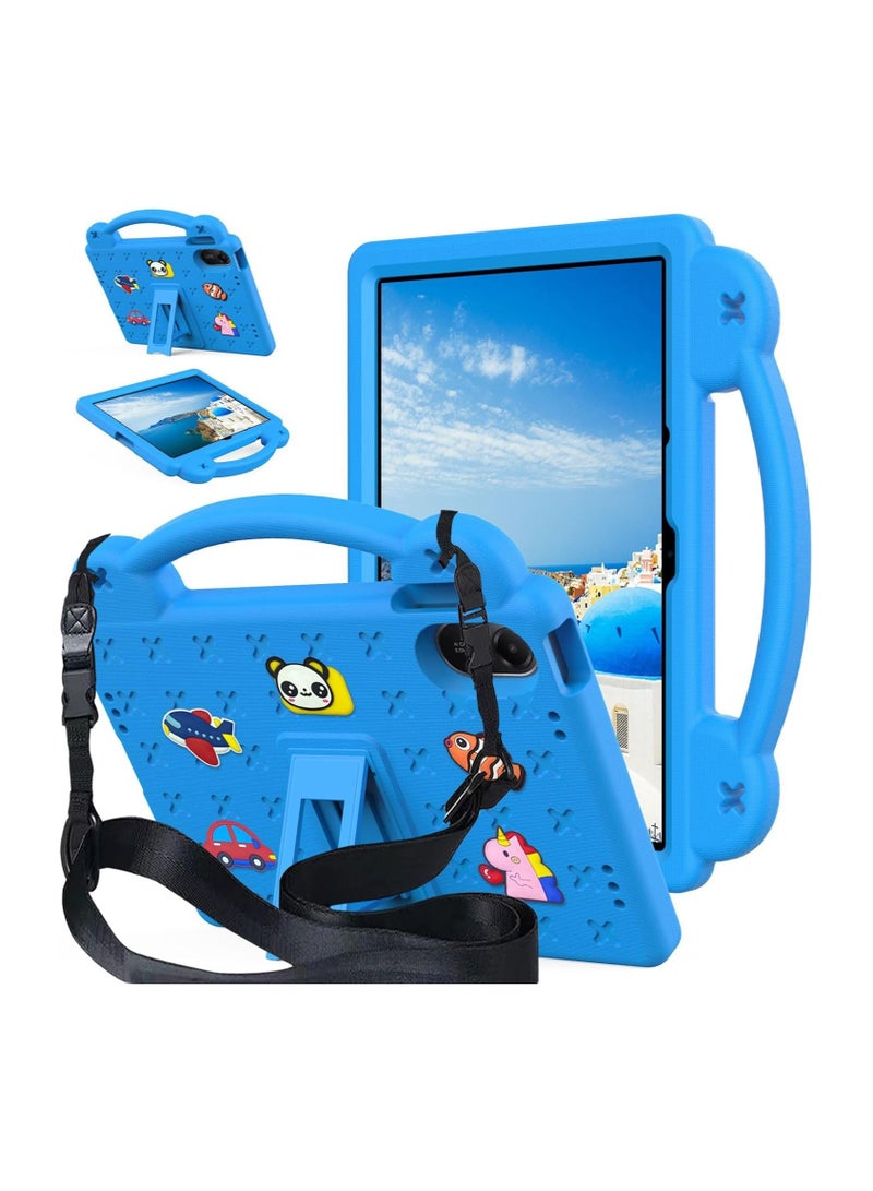 Kids Case Compatible with Xiaomi Redmi Pad 2 2025 /Redmi Pad SE 2025 (11 inch), Shockproof Case with Shoulder Strap and Handle Stand (Sky Blue) - Image 1