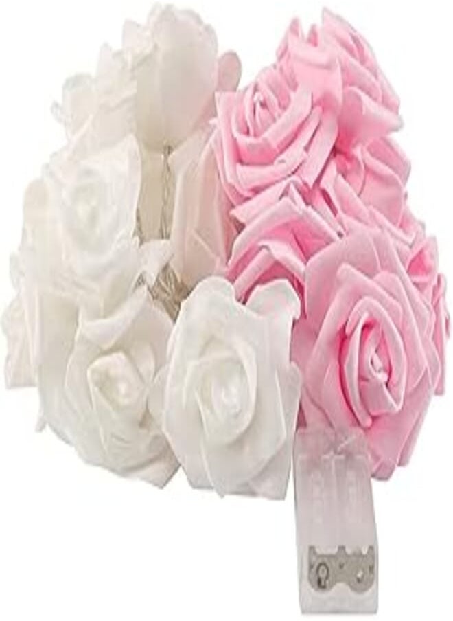 Eurobuy Eurobuy Valentines Day Decorations Rose Lights,Rose Flower Fairy String Light,10ft 20 LEDs Battery Operated Night Light,for Kids Bedroom,Mirror,Walls,Windows,Wedding(Batteries Not Included) (Pink) 