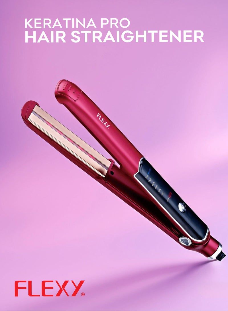 Flexy FLEXY® Professional Hair Straightener – Coconut Therapy, Infrared Ionic Heat, Fast Heating, Adjustable Temperature, Ceramic Plates, Anti-Frizz Flat Iron for Smooth, Sleek Salon-Style Hair 2 year warranty - Image 2