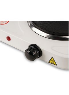 ELORA Dual Hot Plate Camping & Caravan Cooking, Suitable For All Types Of Cookware 2000 W ELHP-8013 White  - Image 4