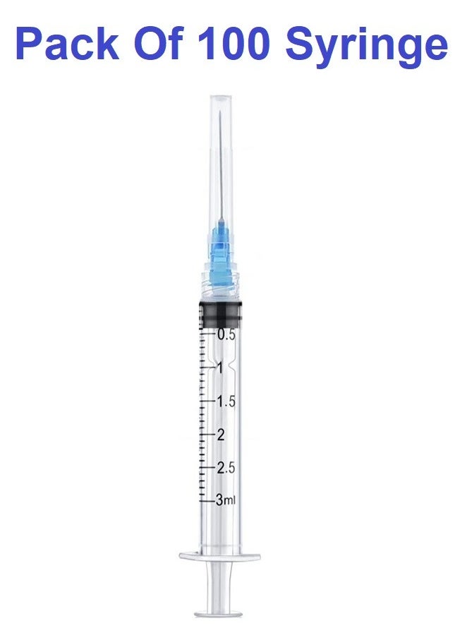 Generic Medical Disposable Syringe 3 ml With Needle, Individually Sealed (Box 100 Pieces)  - Image 1