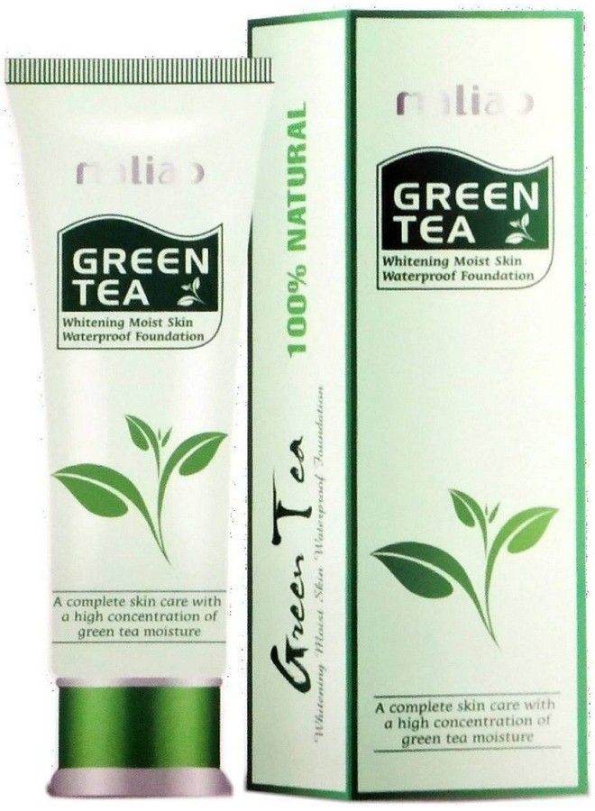 maliao كريم أساس وجه مقاوم للماء بالشاي الأخضر 80 جرام - Image 2