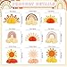 Yavxzvbw 9pcs Boho Sun Honeycomb Centerpieces First Trip Around The Sun Decorations Boho Rainbow Sunrise Party Decorations Sunshine Birthday Table Toppers for Baby Shower Supplies - Image 4