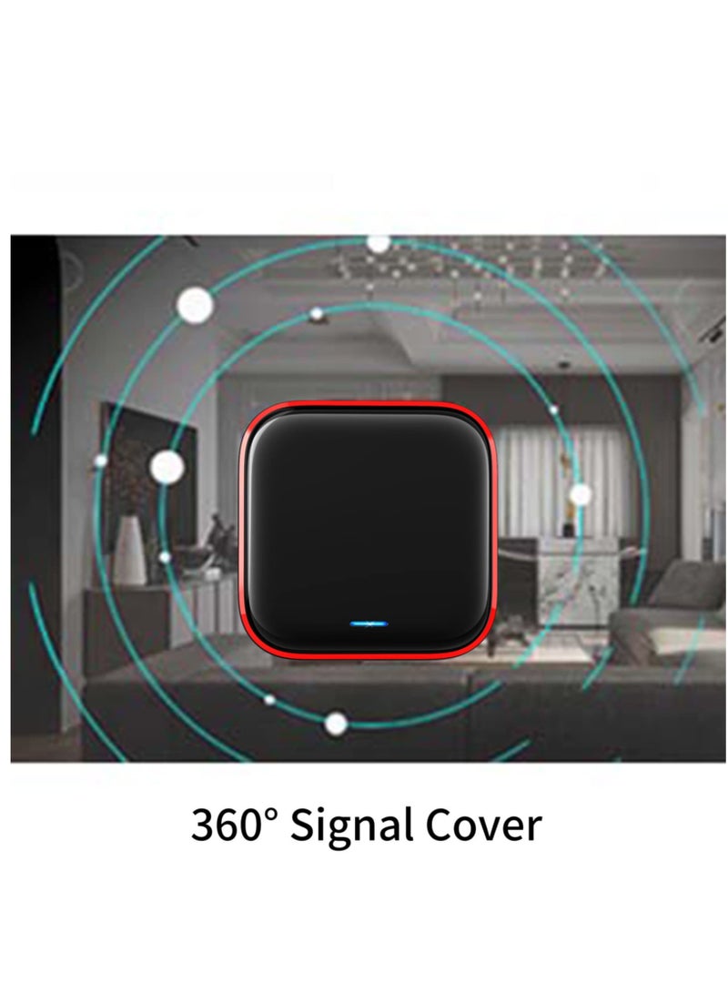 SOLARAE Smart Universal Wifi Ir Remote Control: Infrared Wifi Remote Controller, Ir, Rf Smart Home Hub, Ir Emitter And Rf Blaster For Fan Ac TV Dvd, Tuya App Control, Smart Voice Control, Black - Image 3