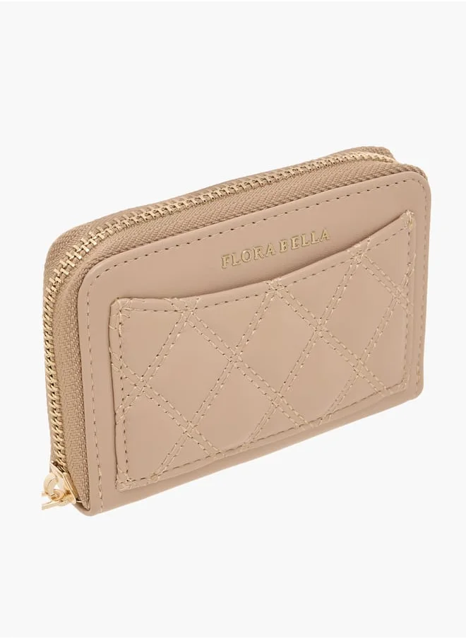Flora Bella By Shoexpress Womens Quilted Zip Around Wallet