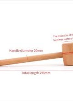 KNP KNP Multi-use wooden hammer with a 50mm head is a versatile tool designed for light to moderate tasks that require controlled impact and a softer striking surface.  - Image 3