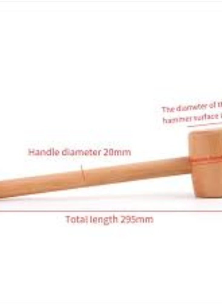 KNP - KNP Multi-use wooden hammer with a 50mm head is a versatile tool designed for light to moderate tasks that require controlled impact and a softer striking surface. - Image 1