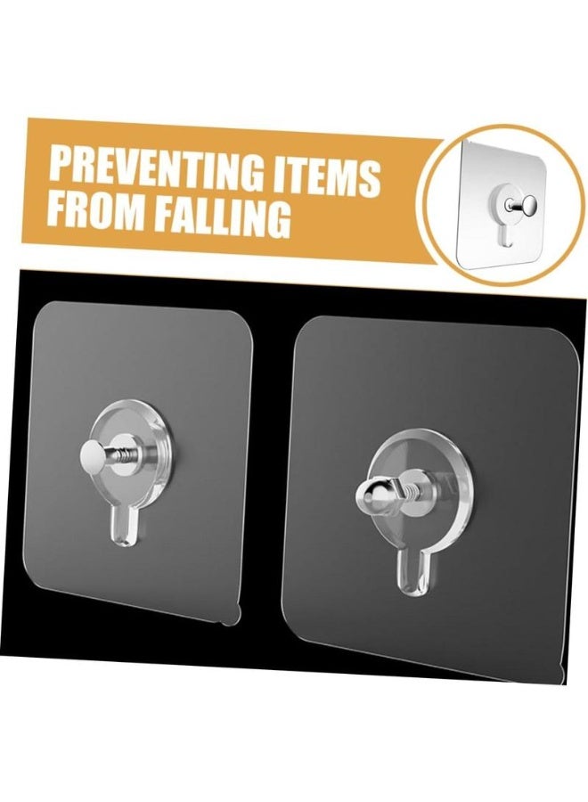 Self-Adhesive Photo Frame Hooks, 20PCS (Buy 10 Get 10 Free) - Stainless Steel & Ceramic, Smooth Lightweight Wall Mount Hooks for Bathroom, Kitchen Home Organization &  Decoration - Image 5