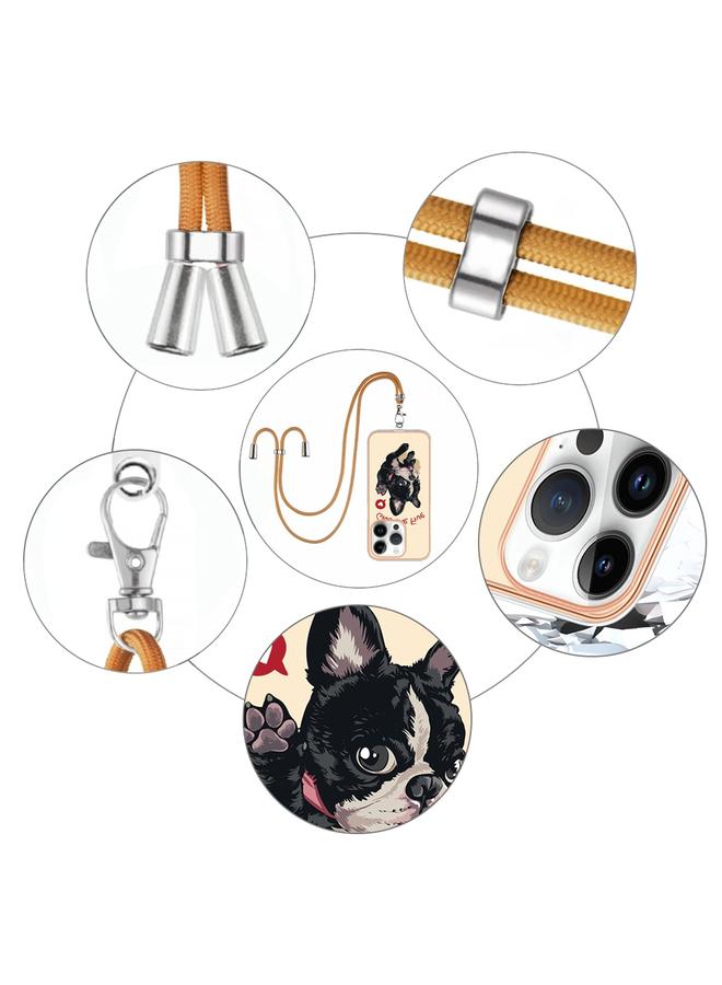 Zaboon Case For iPhone 13 Pro Max Electroplating Dual-side IMD Phone Case with Lanyard - Image 4