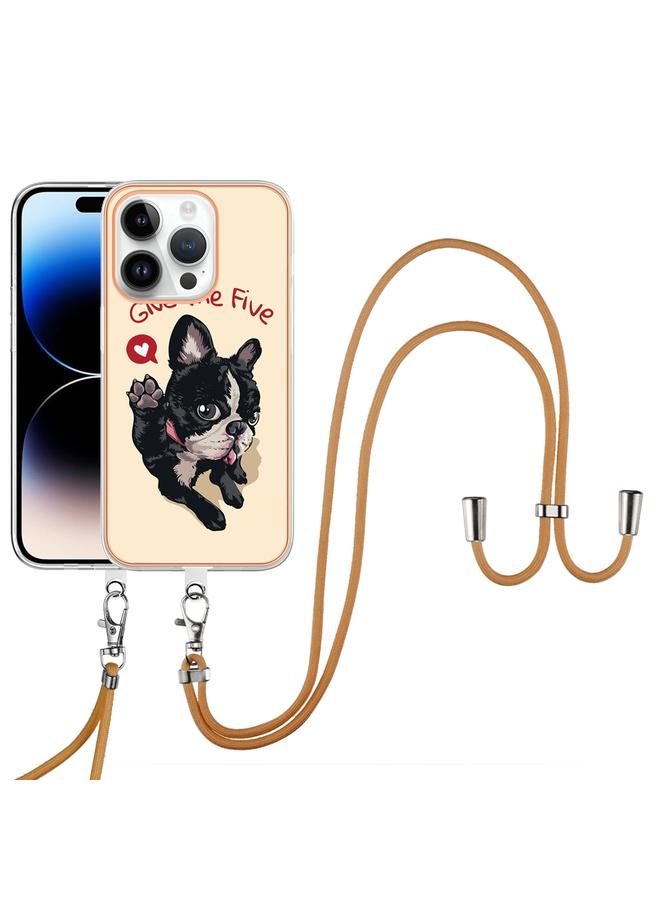 Zaboon Case For iPhone 13 Pro Max Electroplating Dual-side IMD Phone Case with Lanyard - Image 2