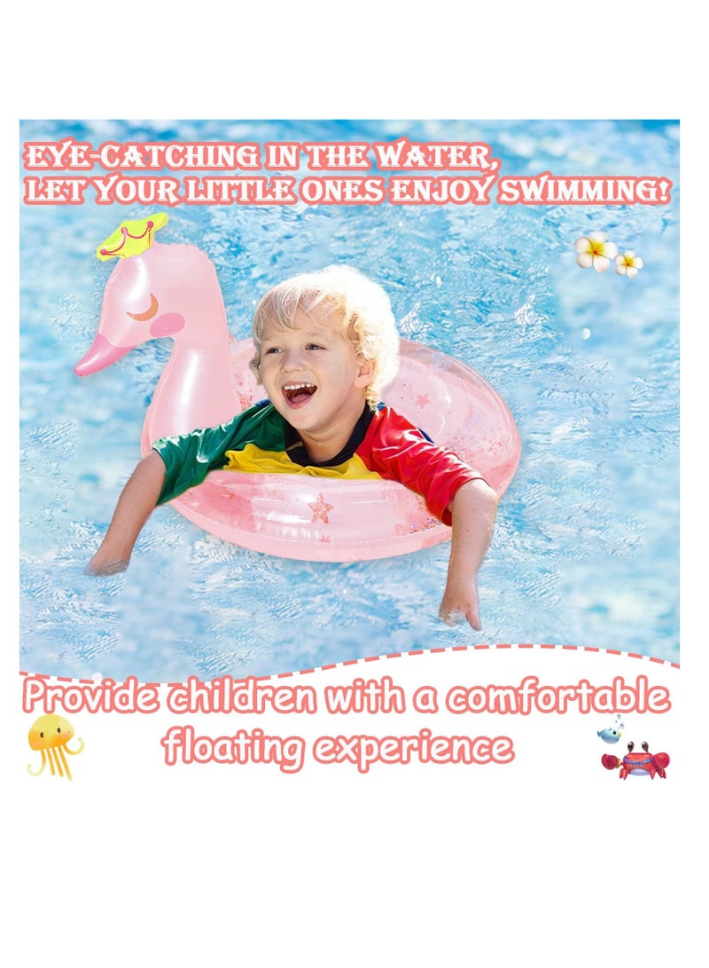 SOLARAE Baby Swimming Float for Kids, Inflatable Pool Float Swimming Ring with Safety Seat and Handle Swan Fun Water Toy Accessories for Age 1-4 Year Old Baby Boys Girls Summer - Image 4