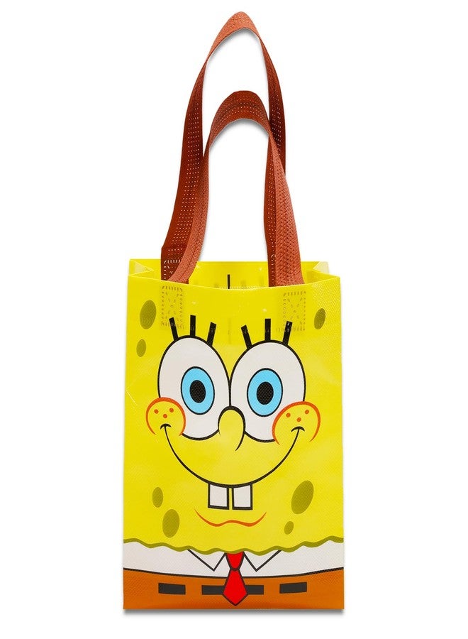 Spongebob Squarepants Party Favor Bags Set - 12 Pack of 8" Spongebob Party Goodie Bags for Kids Bulk Reusable Mini Totes | Birthday Party Supplies - Image 2