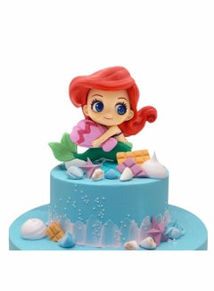 Excefore Mermaid Cake Topper Little Cute Mermaid Doll with ...